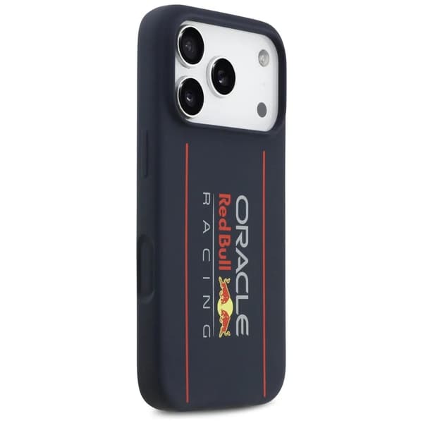 Red Bull oversize vertical logo silikonfodral MagSafe i navy blå