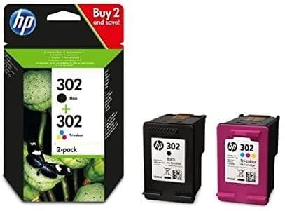 HP Ink No.302 Sort + Farve (X4D37AE) - 4-pak