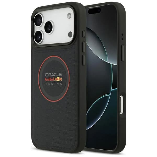 Red Bull meshed red ring & metal buttons iPhone 17 Pro Max Navy Blue