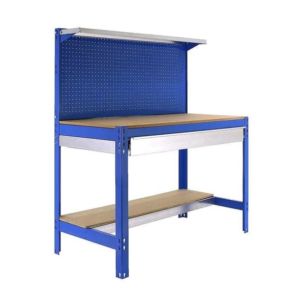 Simonrack arbetsbänk bt3 box 1200 blå/trä