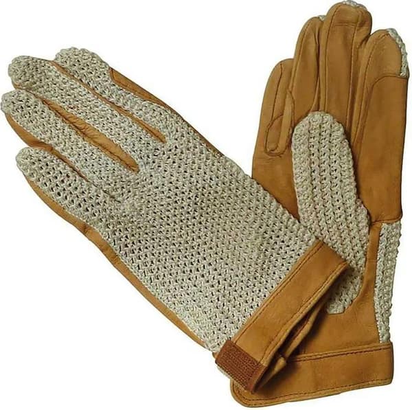 Joma læder/strik handsker brun