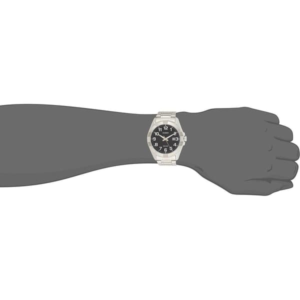 Casio MTP-1308D-1BV kello mustalla kellotaululla ja teräshihnalla