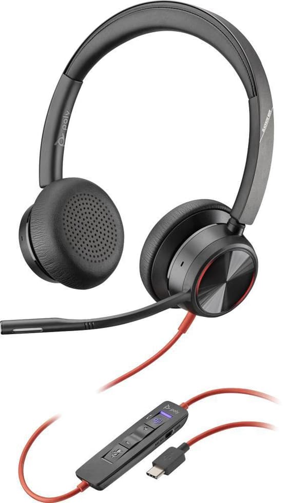 Poly Blackwire 8225 headset med aktiv støjreduktion