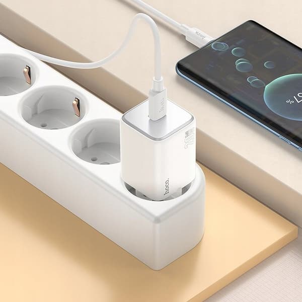 Hoco n40 seinälaturi USB-C 20W valkoinen