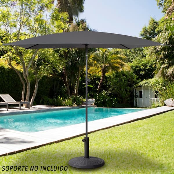 Aktive rektangulär balkongparasol Anthracite