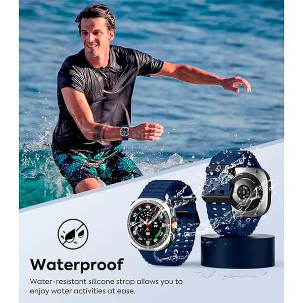CrocoCase galaxy watch ultra rem blå