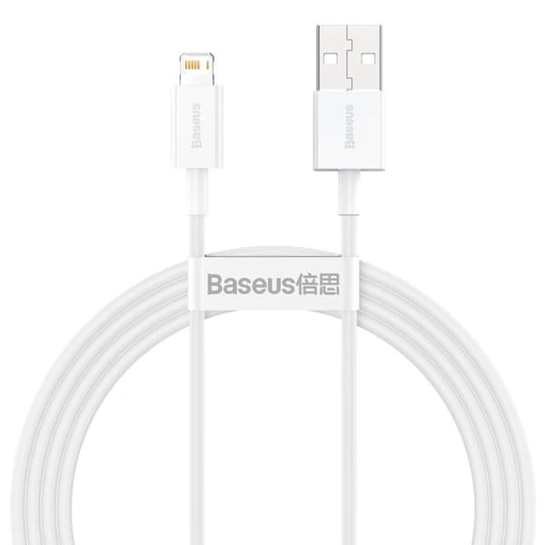Baseus calys-b02 USB til Lightning-kabel 2.4A 1.5m hvid