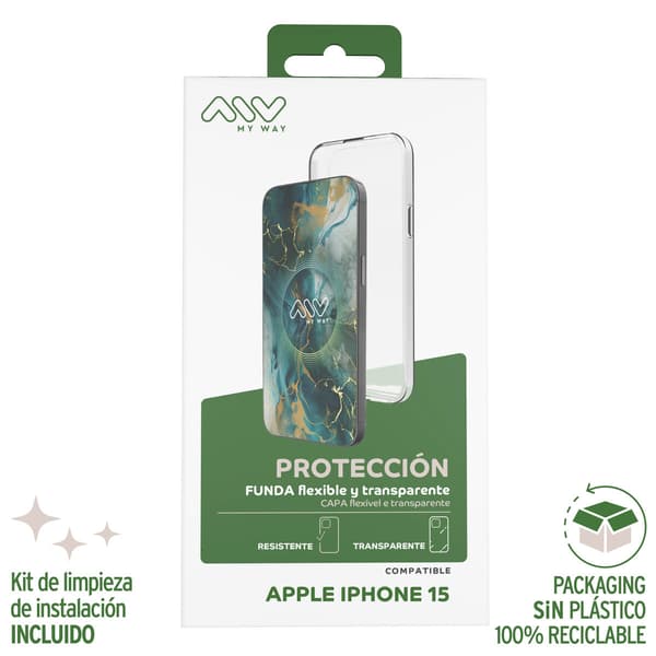 MyWay iPhone 15 transparent telefonfodral