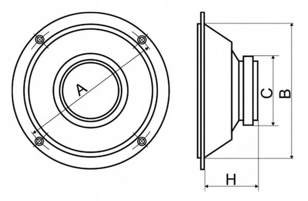 Peiying py-t58 auto tweeter-kaiutin 100W