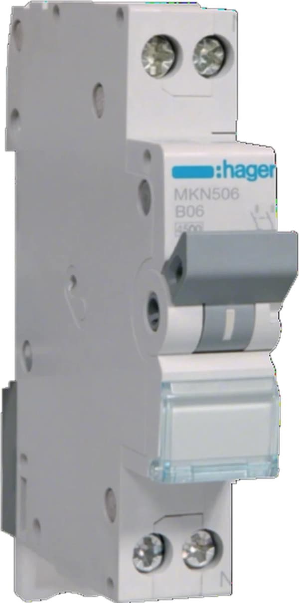 Hager ls-schalter 1p+n 6A 6KA
