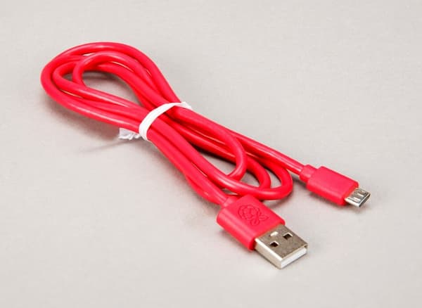 Raspberry Pi micro usb kabel 1m rød