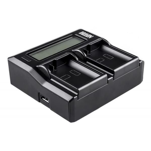 Newell DC-LCD oplader til LP-E6 batterier, sort