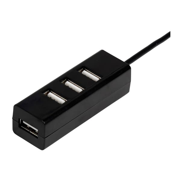 itense usb hub sort 4 porte 5cm kabel