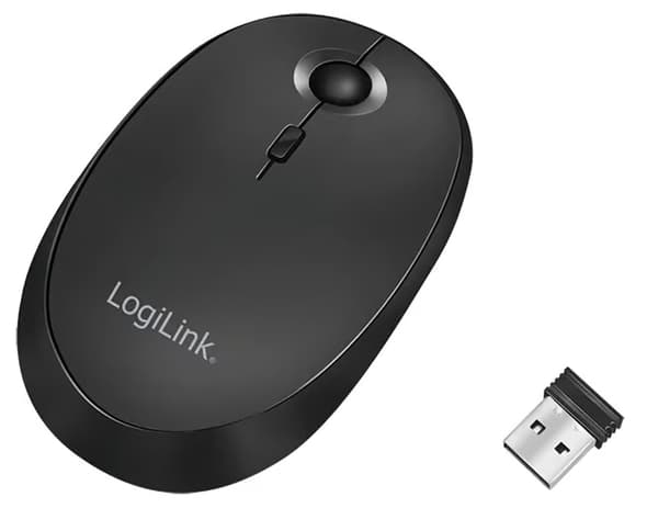 LogiLink ID0032B Ergonomisk Trådløs Mus Sort