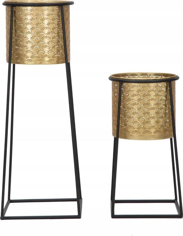 Ferretti Porte-vases élégant doré et noir