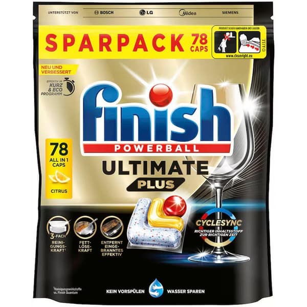Calgonit Finish Ultimate Plus Citrus 78-pakkaus