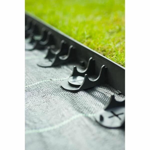 nature garden edging 1m højde 4.5cm sort 4 pakke