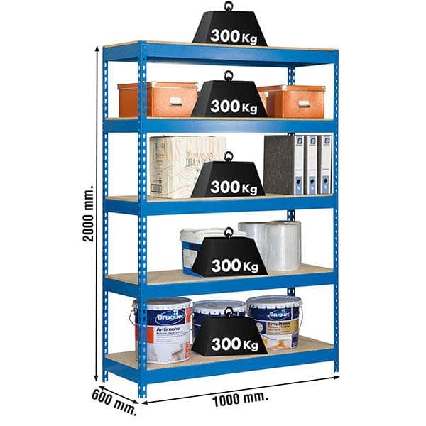 Simonrack 1006-5 metalhylde spånplade 300kg