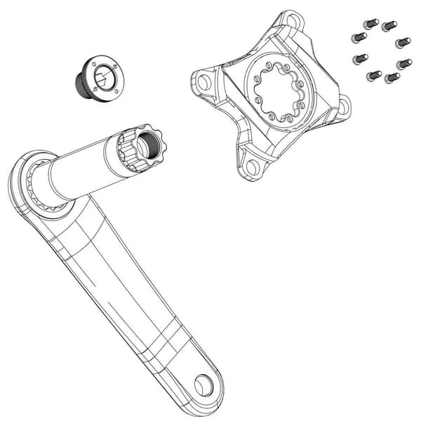 SRAM d1 wide 94 BCD svart