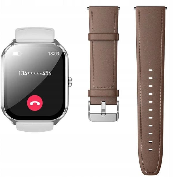 Hoco Y28 SmartWatch AMOLED 1,96 tommer Sølv