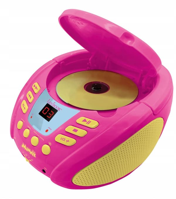 Lexibook RCD109MN Bluetooth CD-soitin valotehosteilla, Vaaleanpunainen