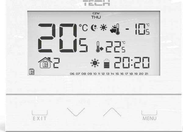 tech st-292v3 rumstermostat vit