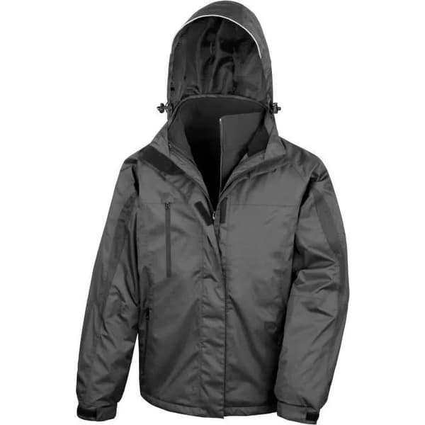 Result Parka 3-i-1 i sort, størrelse XL
