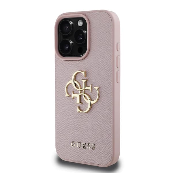 Guess 4g metal logo iPhone 15 Pro Max Pink