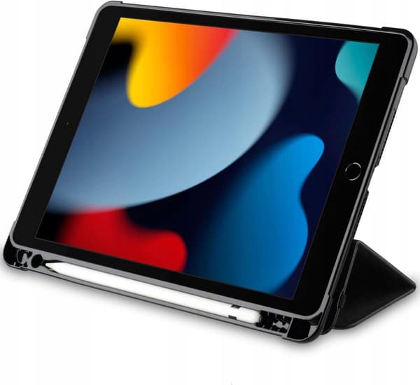 OtterBox React Folio iPad 8. ja 9. sukupolvi, musta