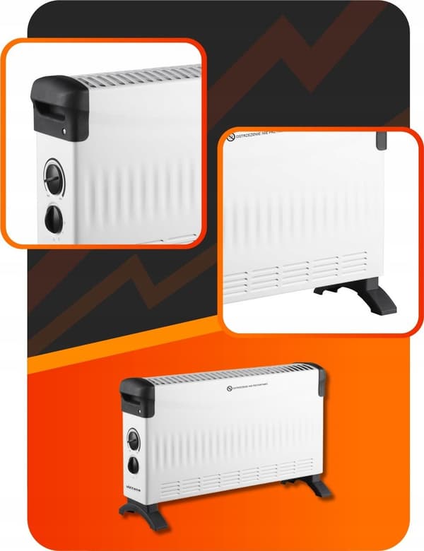 Volt vo2455 konvektorvarmer 2000W hvid