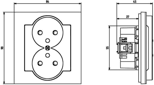 Ospel ectc1216 elektrisk rør 16mm x 100m grå