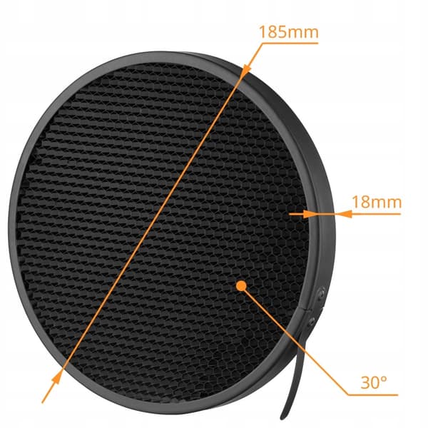 Jinbei jb-m55 honningkombinationsgitter 30° til reflektor 19 cm