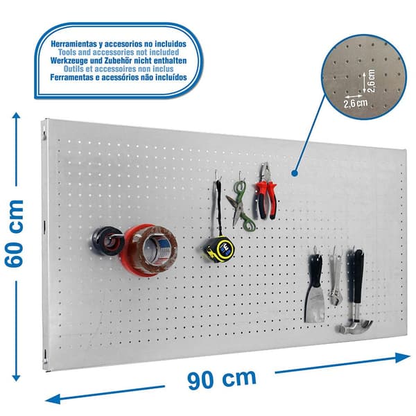 Simonrack panelclick 900x600 galvaniserad + 8 krokar