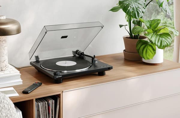 Sharp RP-TT100 platin med Bluetooth 5.4 og automatisk drift