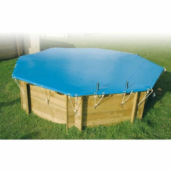 Ubbink safety cover för rektangulär träpool 200x350 cm blå 550g