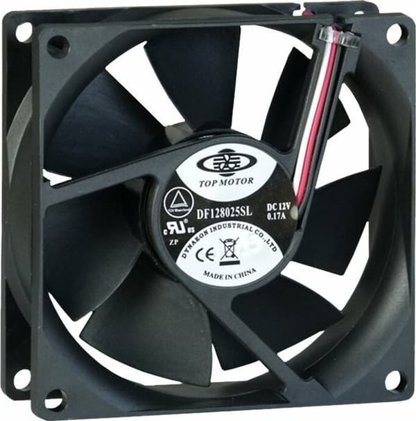 Inter-Tech 88885181 80mm sort blæser