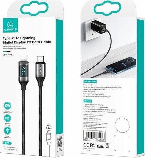 USAMS u78 USB-C til Lightning kabel 1,2m 20W
