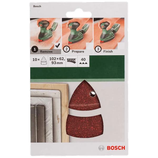 Bosch sandpapper 2609256A61 grit 40 10-pack