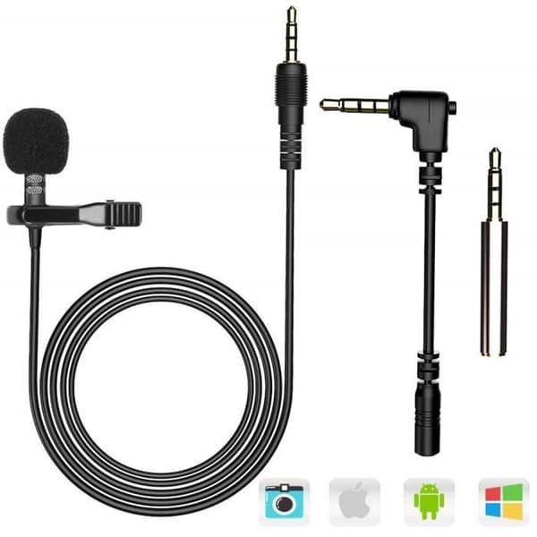 Agptek AC02 Clip-On Mikrofon Svart