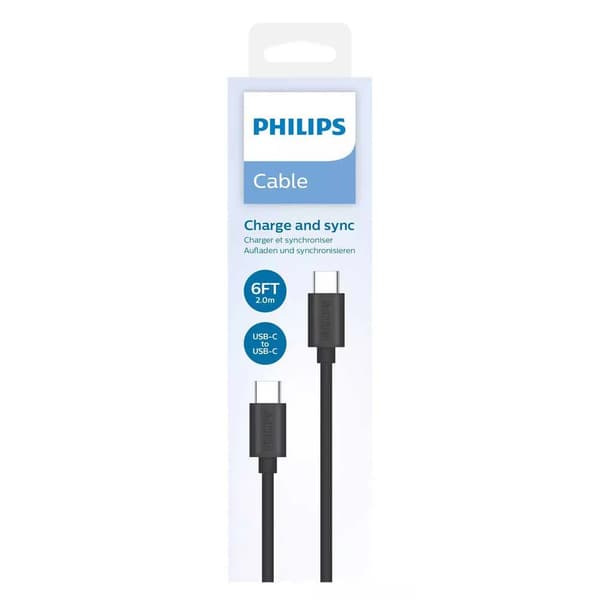 Philips USB-C kaapeli DLC3106C 2m musta