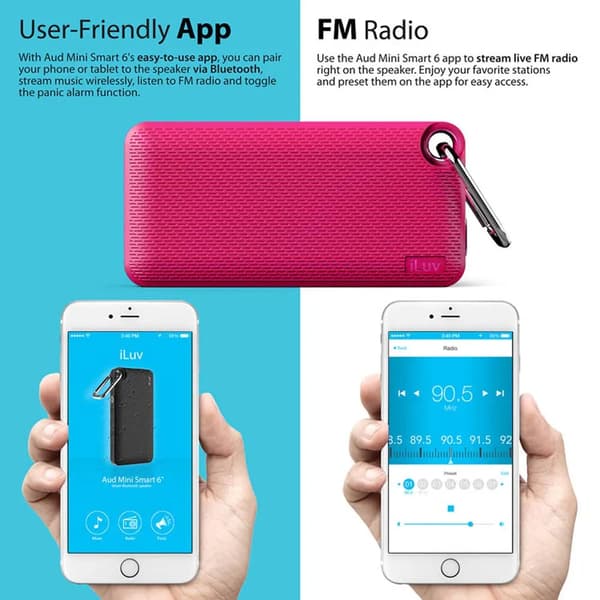 iLUV Aud Mini Smart 6 Bluetooth-kaiutin Violetti