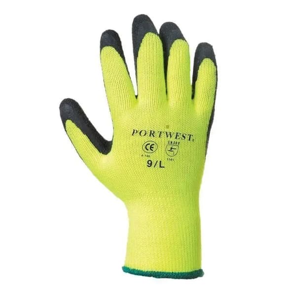 Portwest a140 Thermal Grip -käsineet Musta
