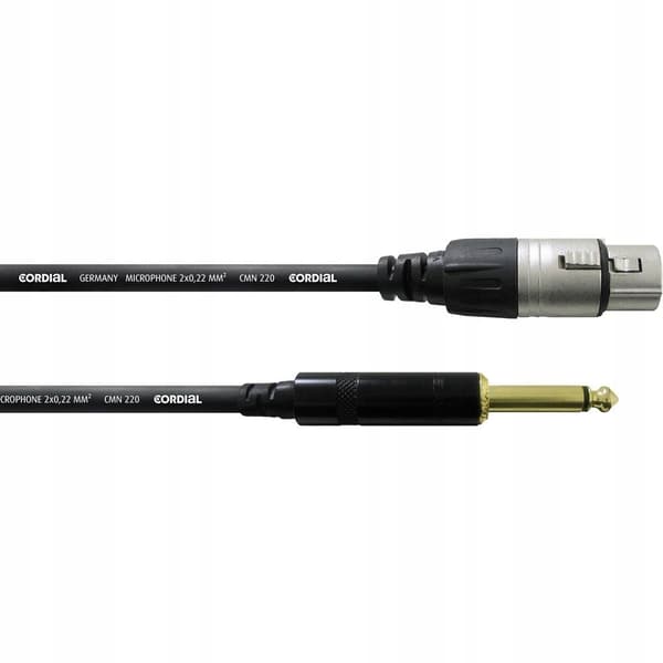 Cordial ccm 5 fp XLR - jack-kaapeli 5m musta