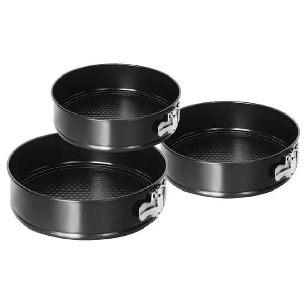 Kinghoff KH-4200 3-pack rund bakformar i kolstål