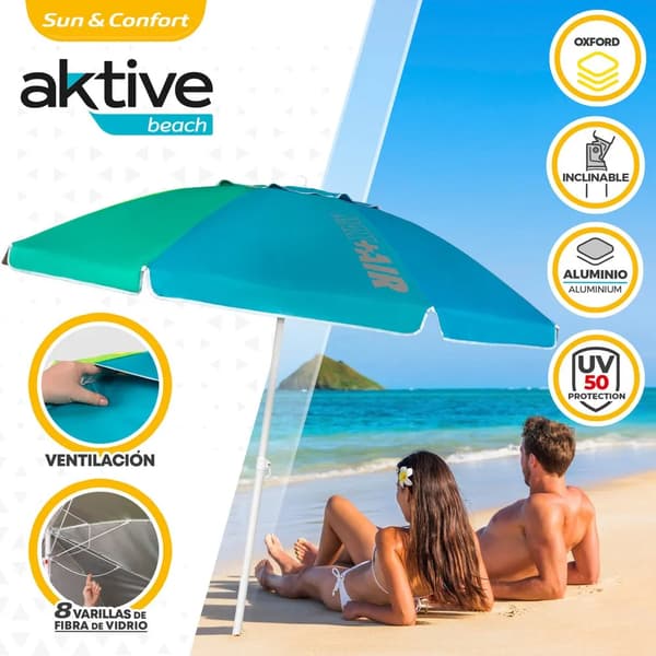 Aktive beach umbrella multicolor 200cm UV50