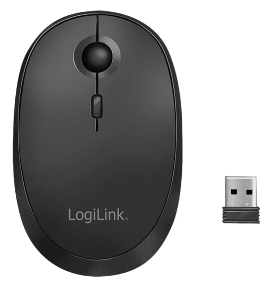 LogiLink ID0032B Ergonomisk Trådløs Mus Sort