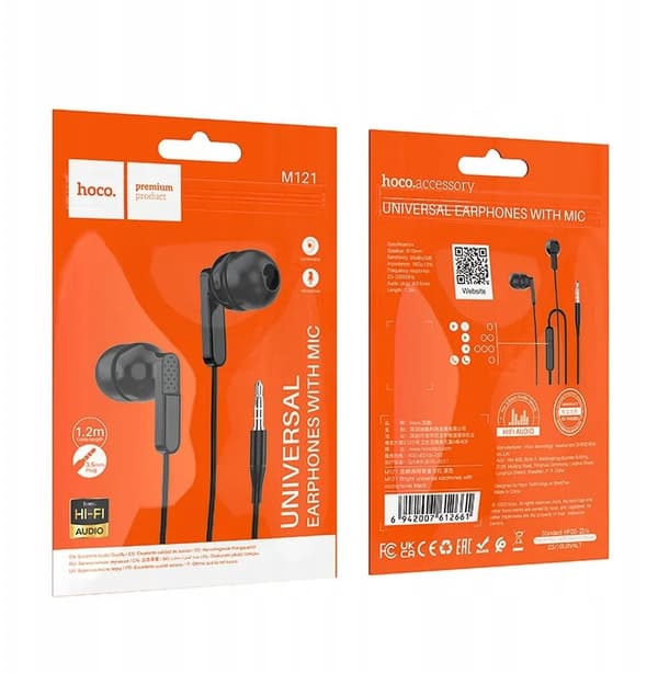 Hoco m121 in-ear hörlurar svart