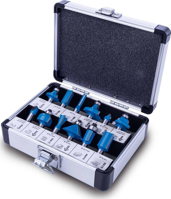 Scheppach router bit set 12 delar 8mm