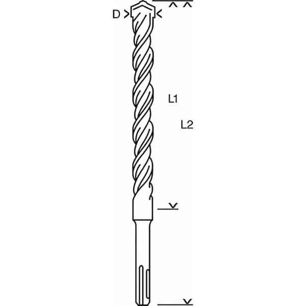 Bosch sds-plus-3 bore-skruebit 6mm Sølv