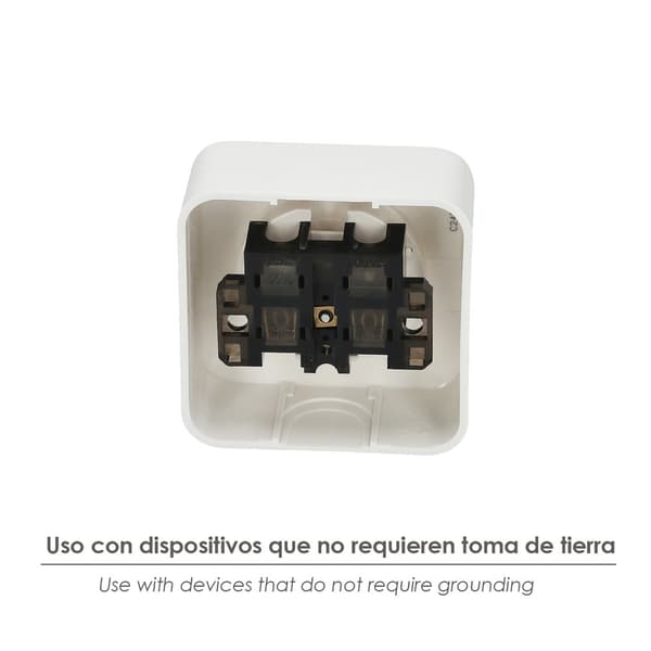 Wolfpack-Linea-Profesional Base Surface Socket Sin Toma Tierra Vit